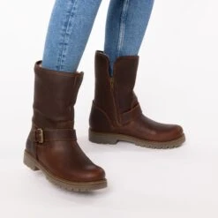 Panama Jack Laarzen Boots Singapur Dames Kastanjebruin -Damesschoenen Winkel 07aec186d72ad8de07b90de8d3db31fe