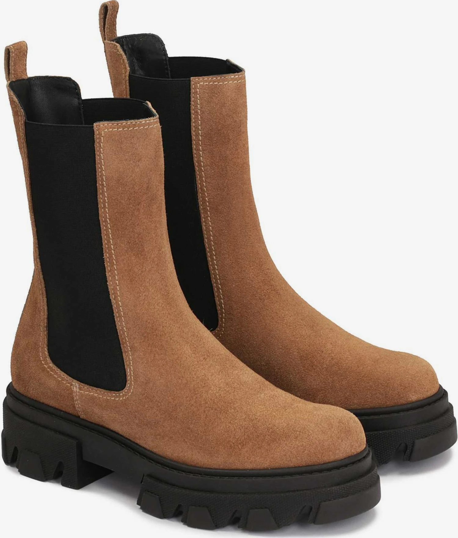 Kazar Enkellaarsjes Chelsea Boots Dames Lichtbruin 4 Kazar Enkellaarsjes Chelsea Boots Dames Lichtbruin - Afbeelding 2