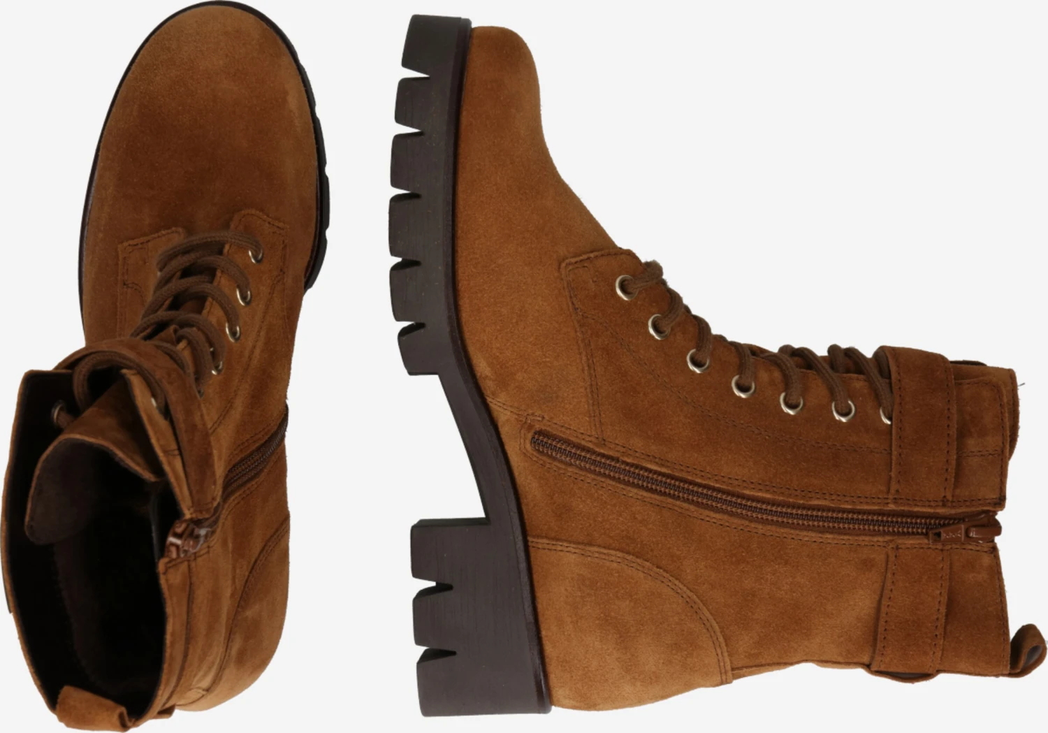 Gabor Enkellaarsjes Veterlaarsjes Dames Cognac 4 Gabor Enkellaarsjes Veterlaarsjes Dames Cognac - Afbeelding 2