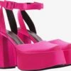 BERSHKA Plateaupumps Slingpumps Dames Neonroze -Damesschoenen Winkel 1cf291b0d8fb3fcb0f46a422103af70b