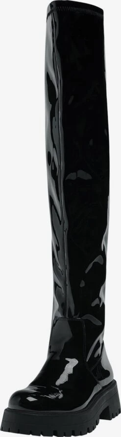 PULL & BEAR Overknees Overknee Laarzen Dames Zwart