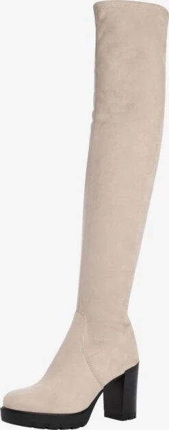 Tamaris Overknees Overknee Laarzen Dames Beige