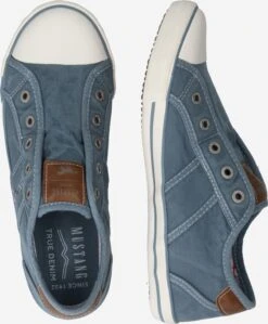 Mustang Slip-on Sneakers Slip-on Dames Duifblauw -Damesschoenen Winkel 3da09eee074b288d767b975c57d7d073