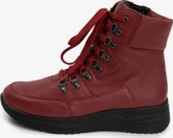Laarzen Veterlaarzen Dames Donkerrood -Damesschoenen Winkel 3fe798ba261447b20c23a27ce325dac4