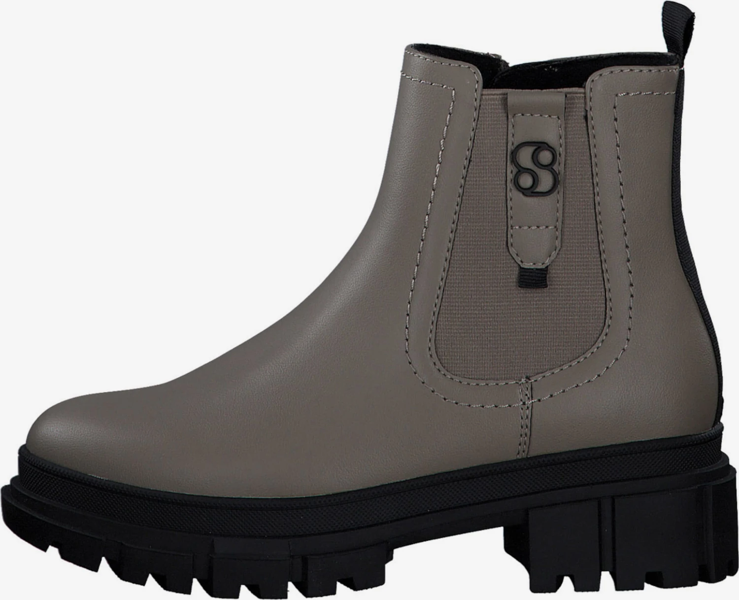 S.Oliver Enkellaarsjes Chelsea Boots Dames Taupe 4 S.Oliver Enkellaarsjes Chelsea Boots Dames Taupe - Afbeelding 2