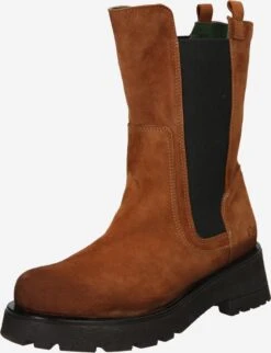 Felmini Enkellaarsjes Chelsea Boots Nadir Dames Oker / Zwart