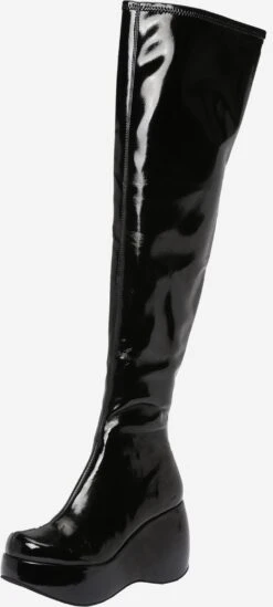 Jeffrey Campbell Overknees Overknee Laarzen ALITA Dames Zwart