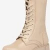 Laarzen Veterlaarzen Caro Dames Beige -Damesschoenen Winkel 771f49a8efa7190444ae4267cd304686