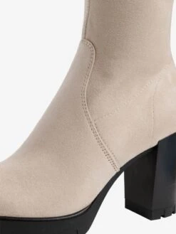 Tamaris Overknees Overknee Laarzen Dames Beige -Damesschoenen Winkel 7f0540fd9b2687605b33f468ee1f10ff