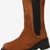 Felmini Enkellaarsjes Chelsea Boots Nadir Dames Bruin