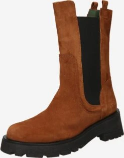 Felmini Enkellaarsjes Chelsea Boots Nadir Dames Bruin