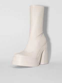 BERSHKA Overige Enkellaarsjes Enkellaarsje Dames Beige