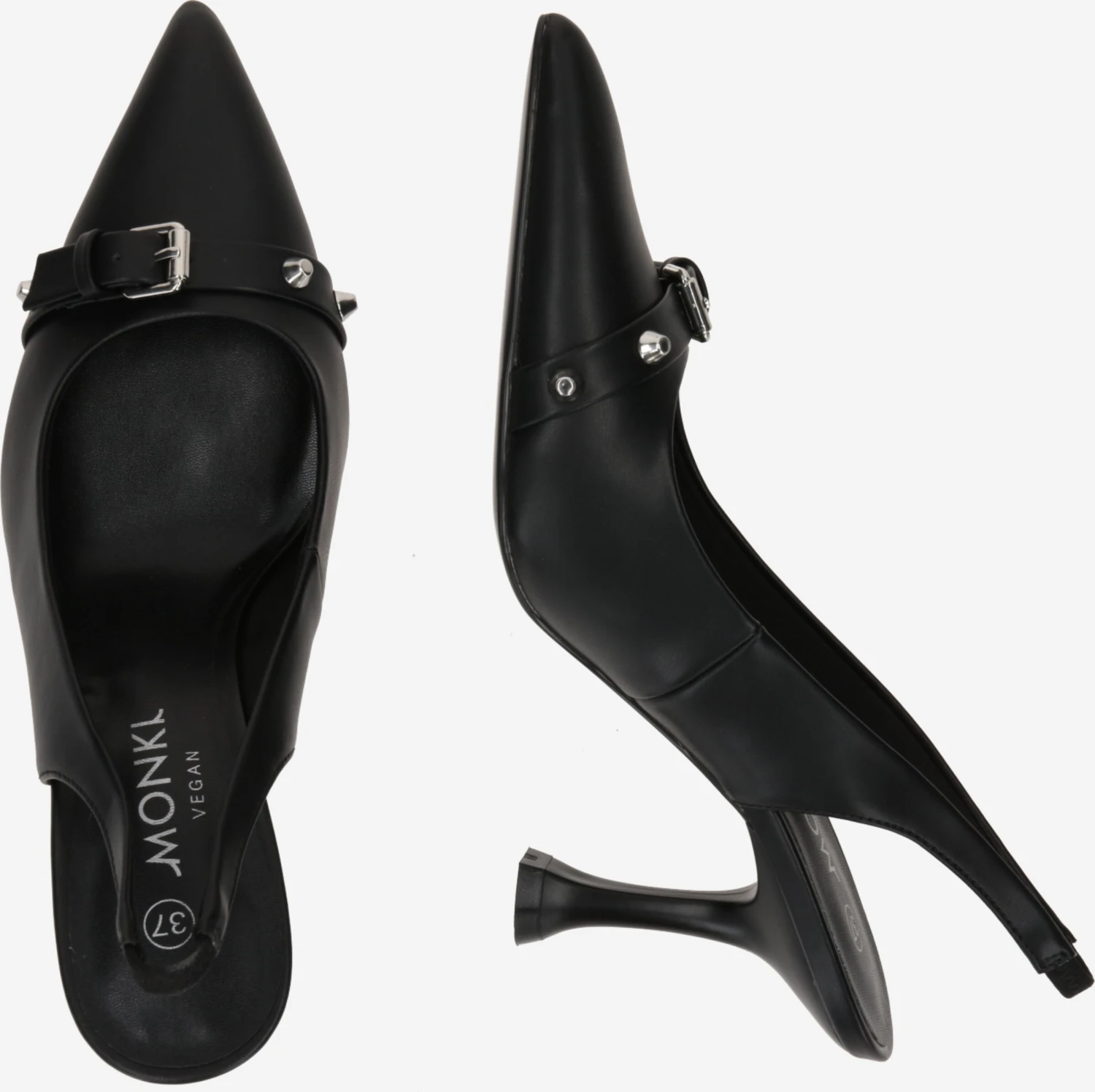 Monki Pumps & Hakken Slingpumps Dames Zwart 4 Monki Pumps & Hakken Slingpumps Dames Zwart - Afbeelding 2