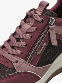 Tamaris Fashion Sneakers Sneakers Laag Dames Bourgogne -Damesschoenen Winkel bae2da51da193255126a0293584de2d7