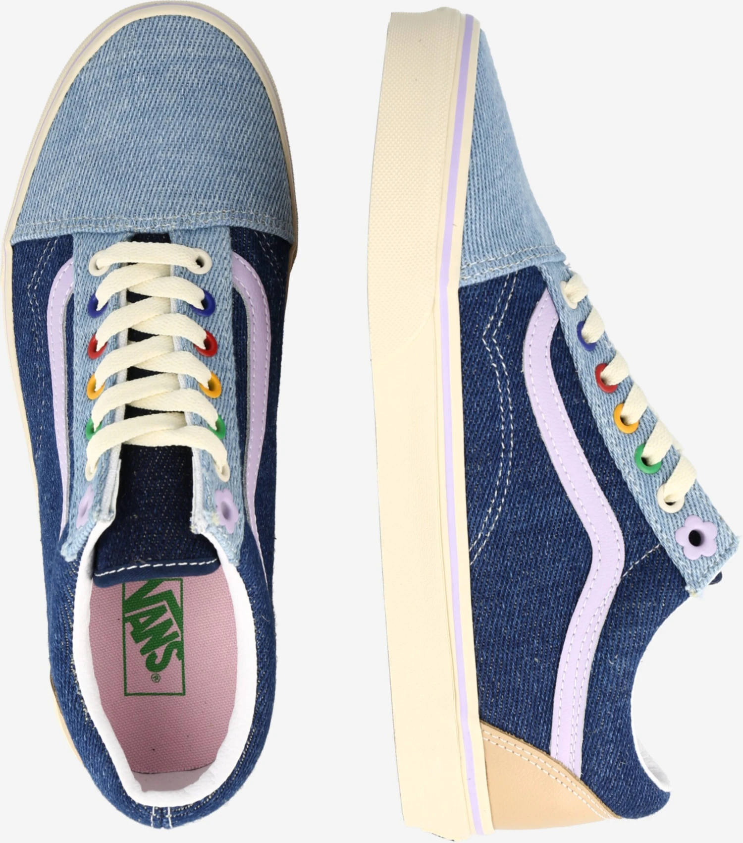 Vans Skate Sneakers Sneakers Laag Old Skool Dames Lichtblauw 4 Vans Skate Sneakers Sneakers Laag Old Skool Dames Lichtblauw - Afbeelding 2