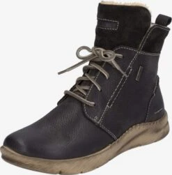 Josef Seibel Enkellaarsjes Veterlaarsjes Dames Zwart