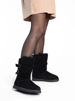 Laarzen Snowboots Dames Zwart -Damesschoenen Winkel ce883caf9152d76e3f6165e938b19394