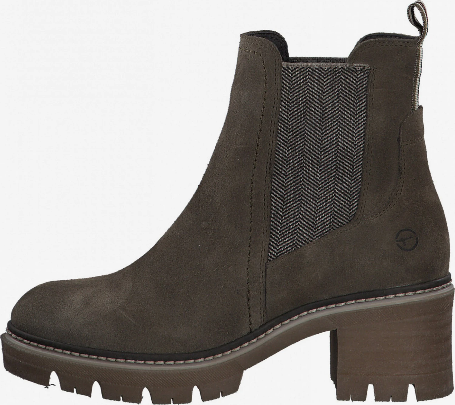 Tamaris Enkellaarsjes Chelsea Boots Dames Kaki 5 Tamaris Enkellaarsjes Chelsea Boots Dames Kaki - Afbeelding 3
